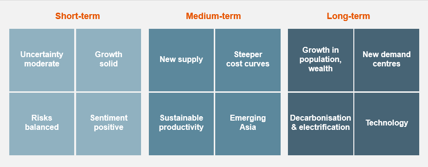 Short, medium and long-term outlook