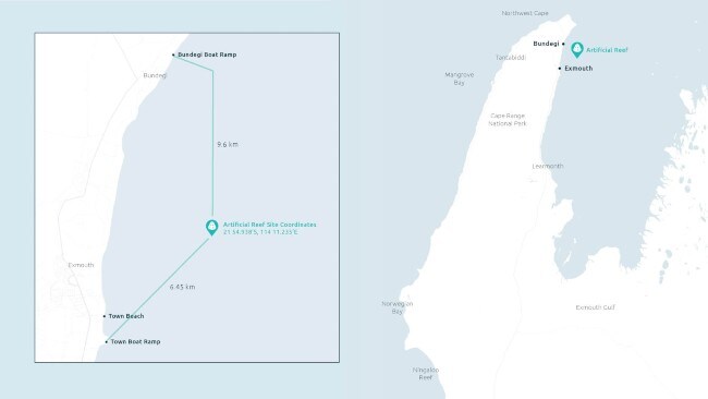 Location of Integrated Artificial Reef in Exmouth Gulf 