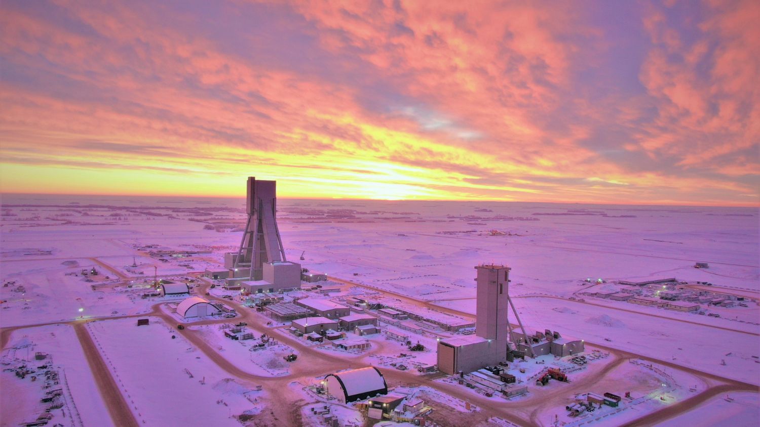 Jansen potash at sunset