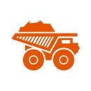 Icon of haul truck with full load