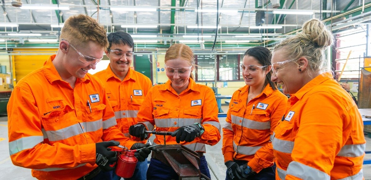 graduates, mining, group