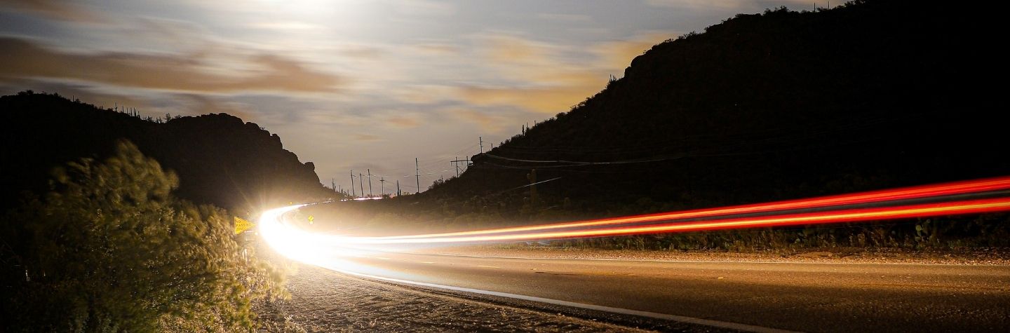 lights on road