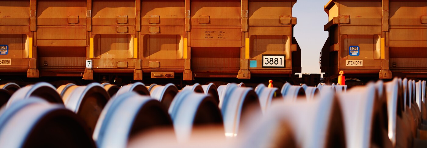 iron ore train up close