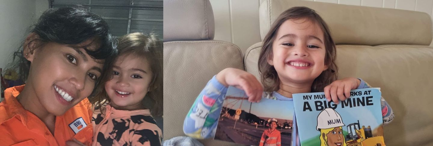 mother and daughter smiling to camera