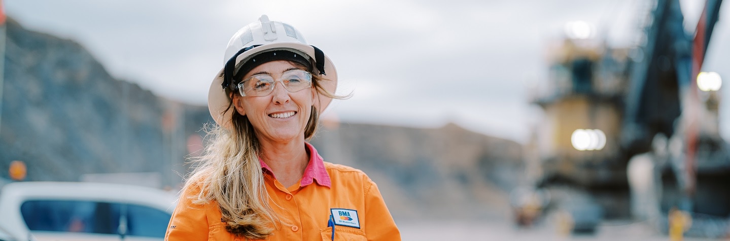 Woman in high-vis