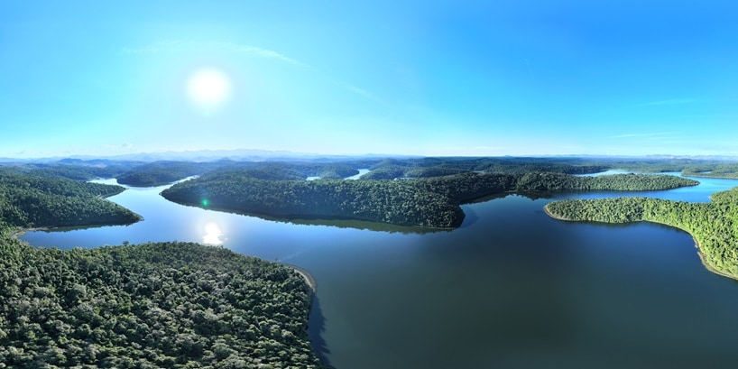 view of the river and trees
