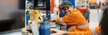 person working