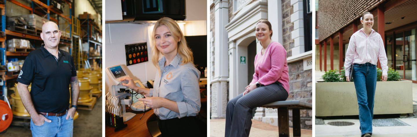 image of four students from Future of Work Program