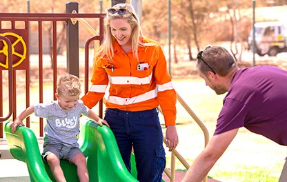 Women in Newman with child