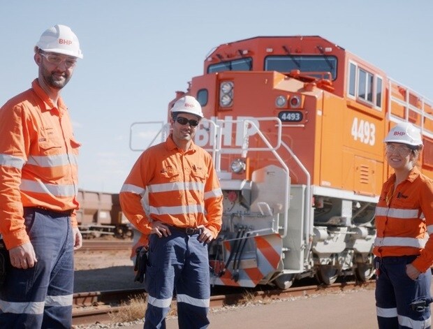 train, employees, mining