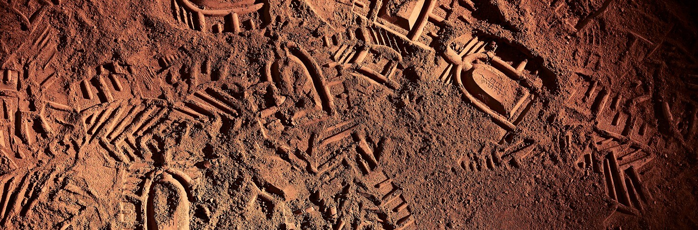 Footprints in red dirt