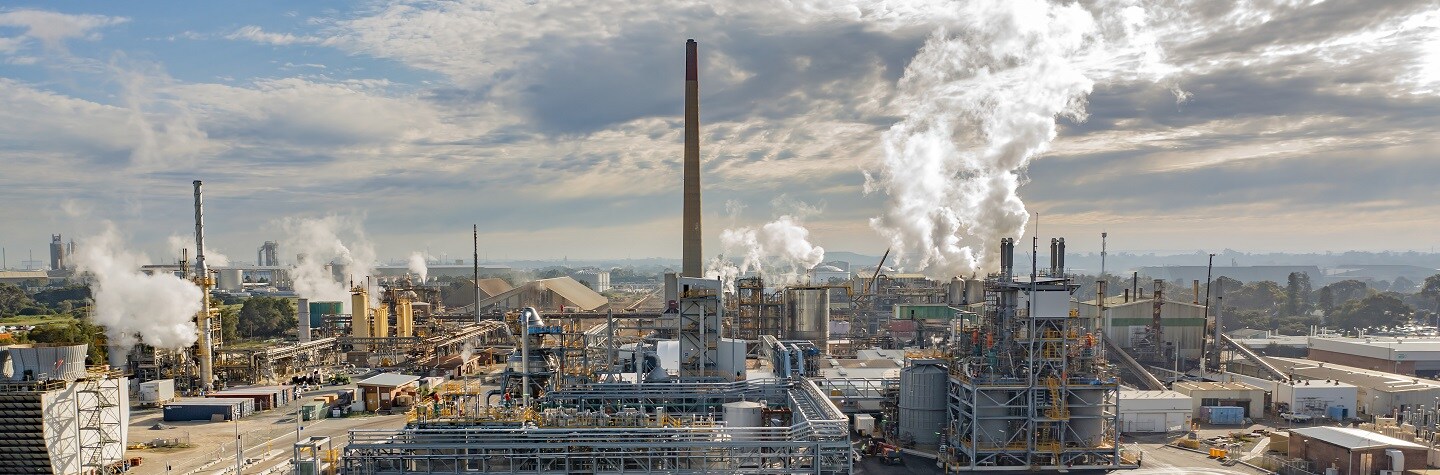 Nickel West operations set against a cloudy blue sky