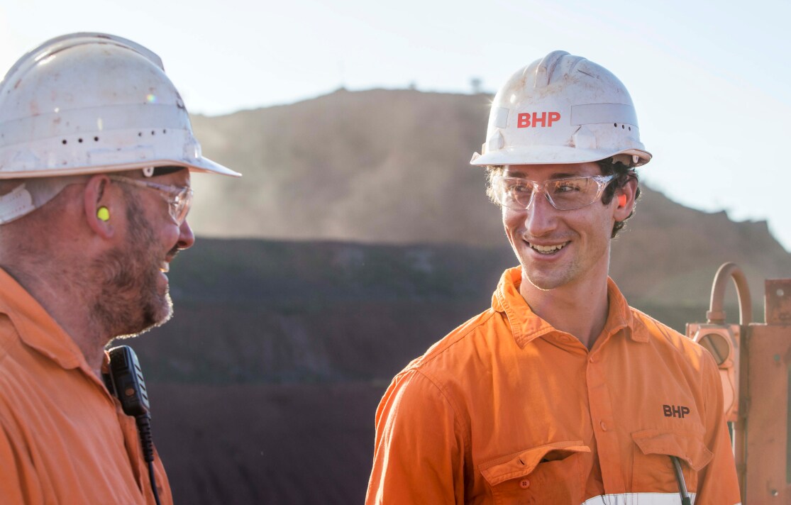 mining, man on site