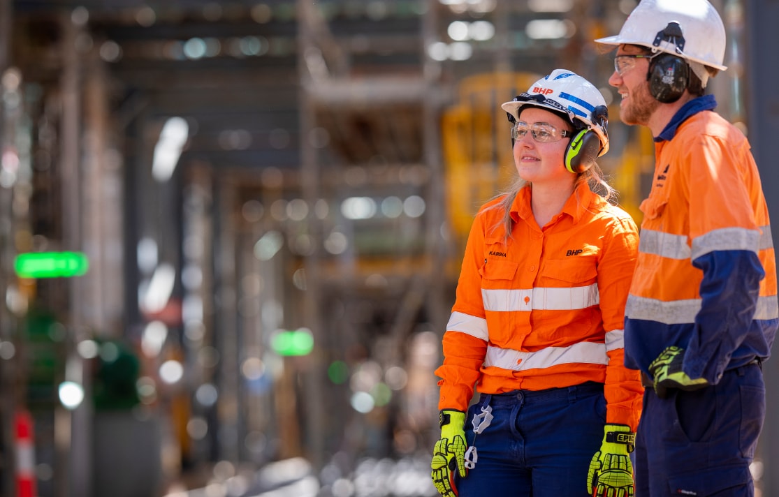 mining, man, woman, on site