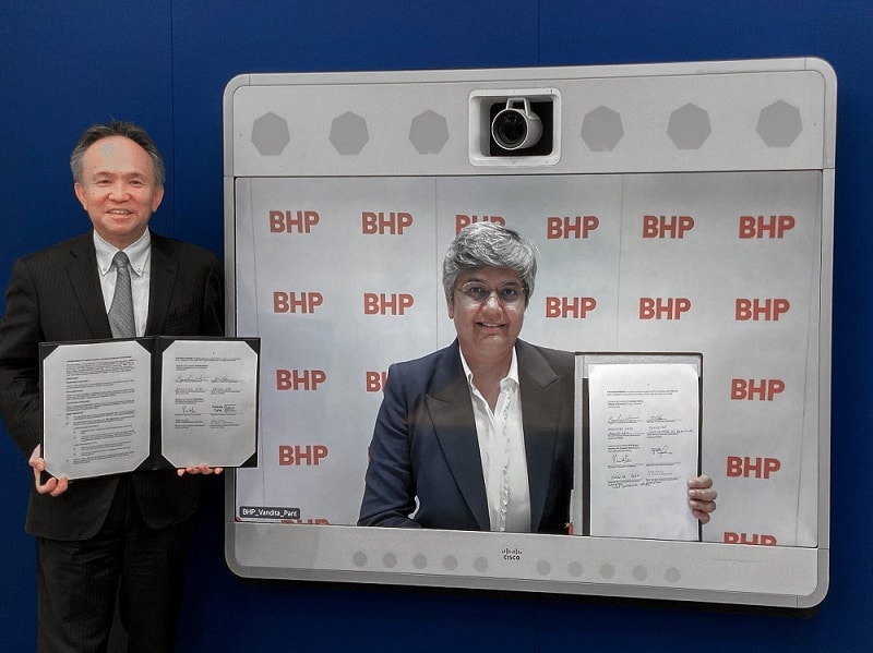 BHP and JX Metals Executives