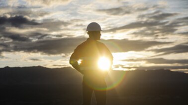 person in sun