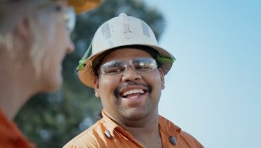 Person looking at camera