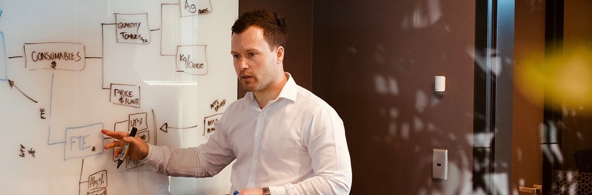 Man at whiteboard