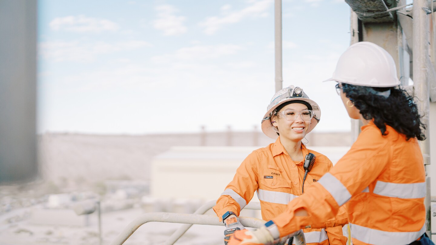 people talking on site