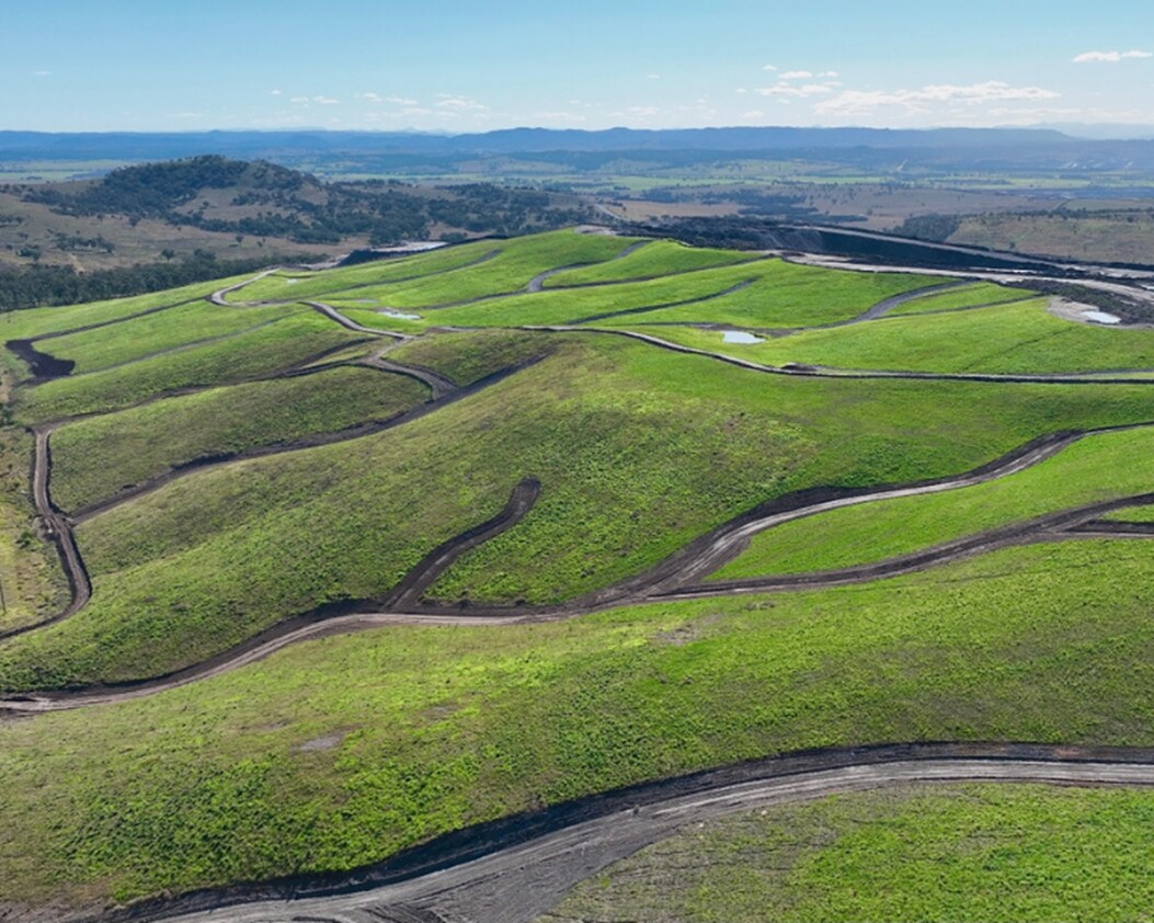 Image of rehabilitated land at Mt Arthur Coal
