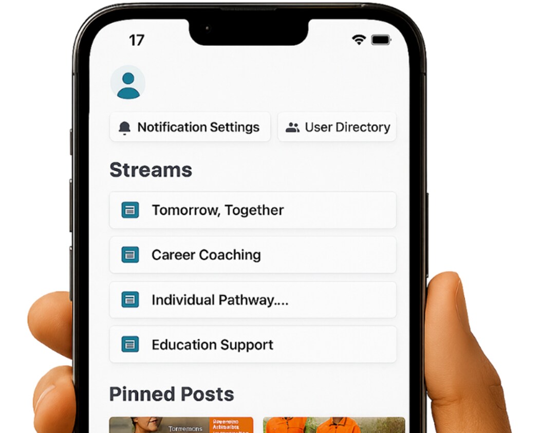 Image of Mt Arthur Coal Tomorrow Together app on mobile phone screen