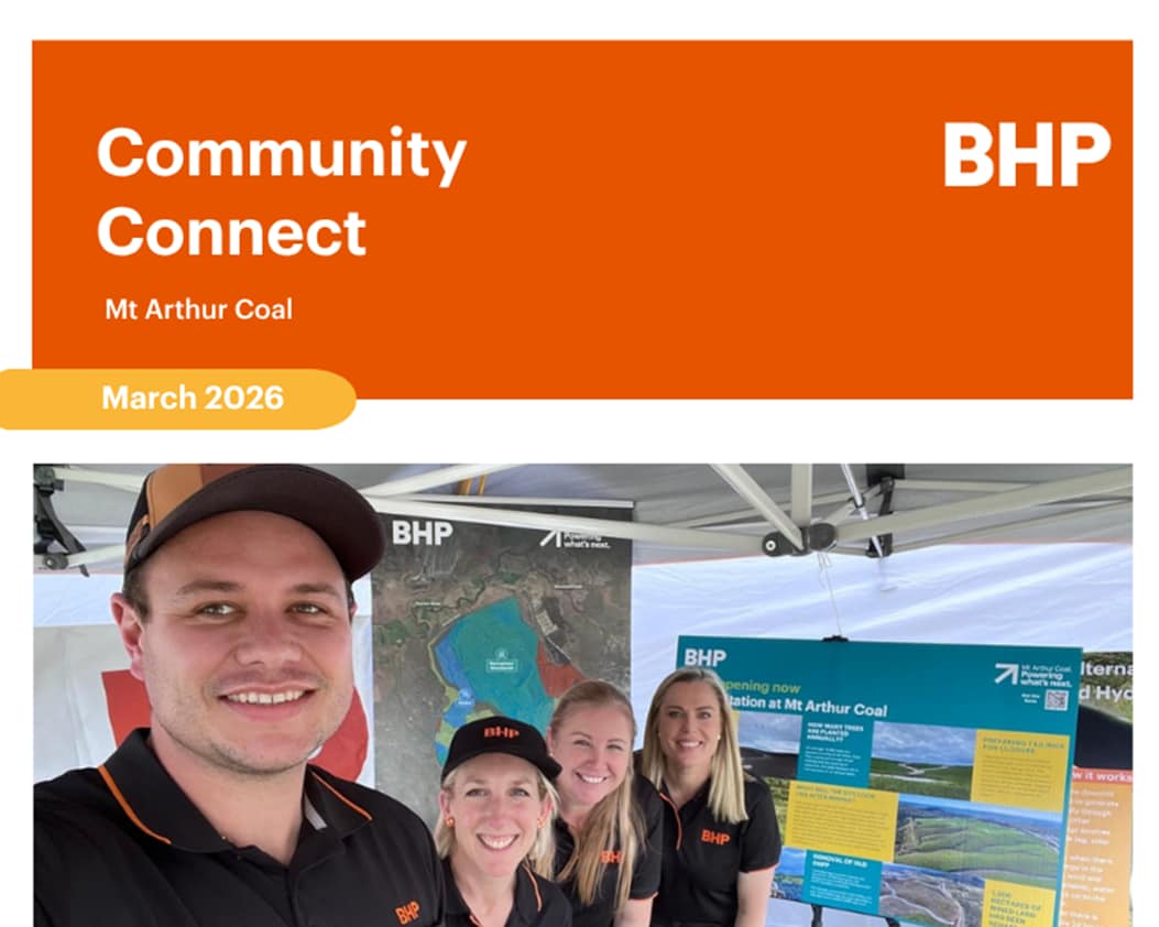 Cover of Mt Arthur Coal Community Connect newsletter for March 2026