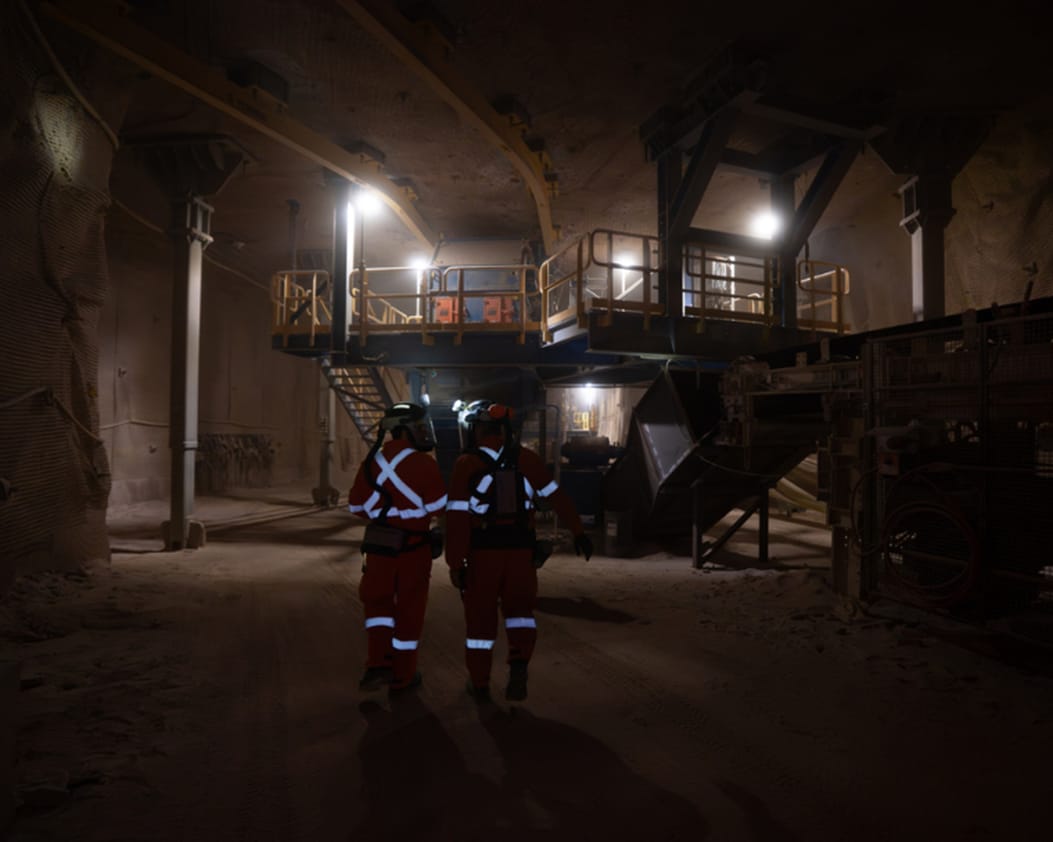 An image inside an underground mine
