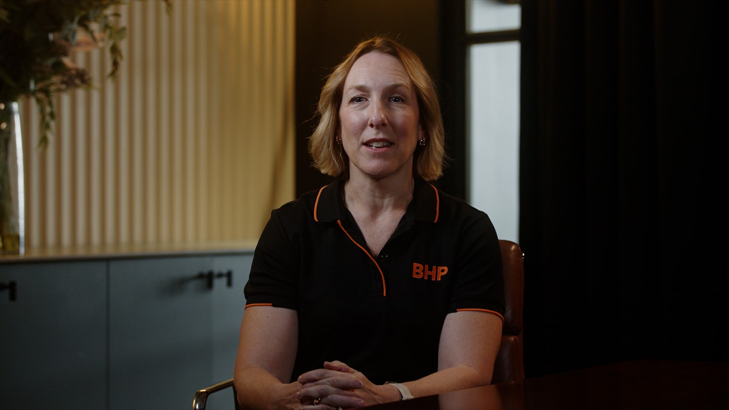 A lady talking