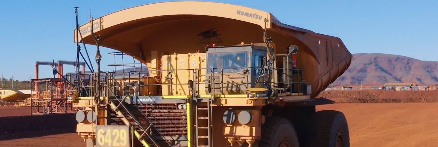 mining truck on mining site in western australia
