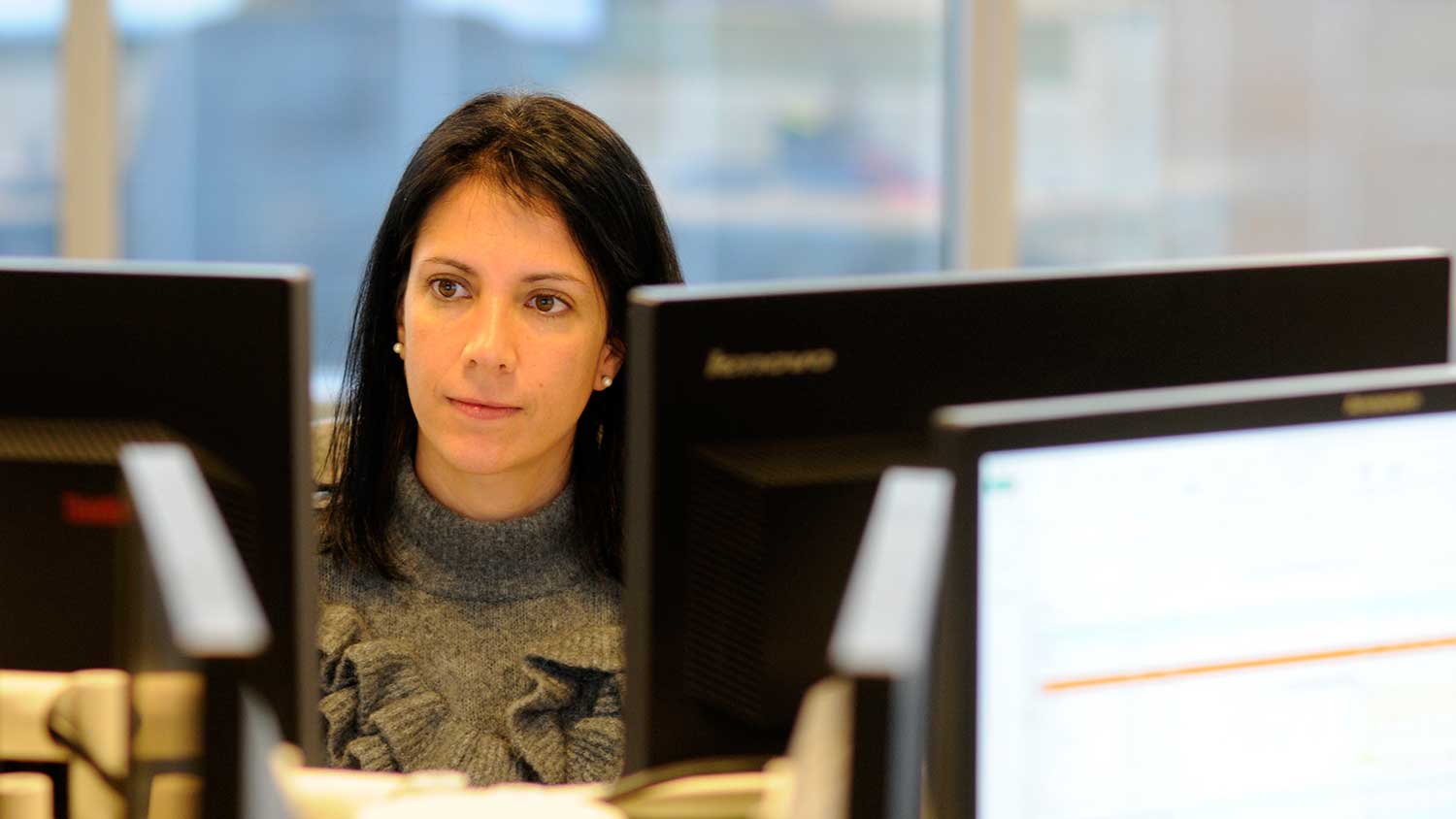 Office employee at desk
