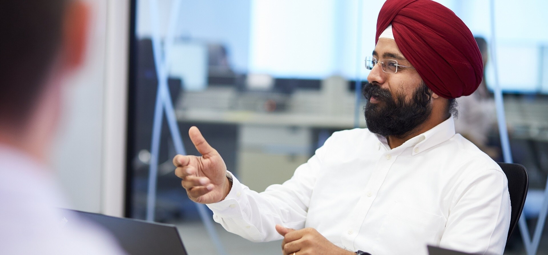 employee, meeting, turban, pagri