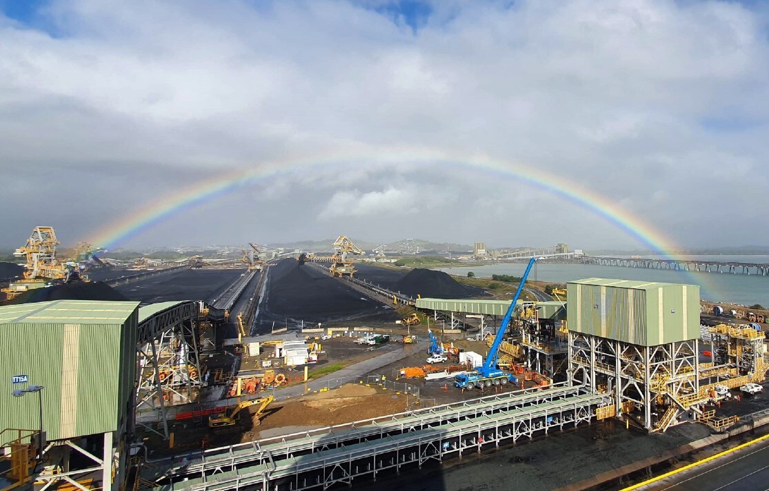 rainbow over hay point