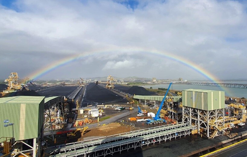 rainbow over hay point