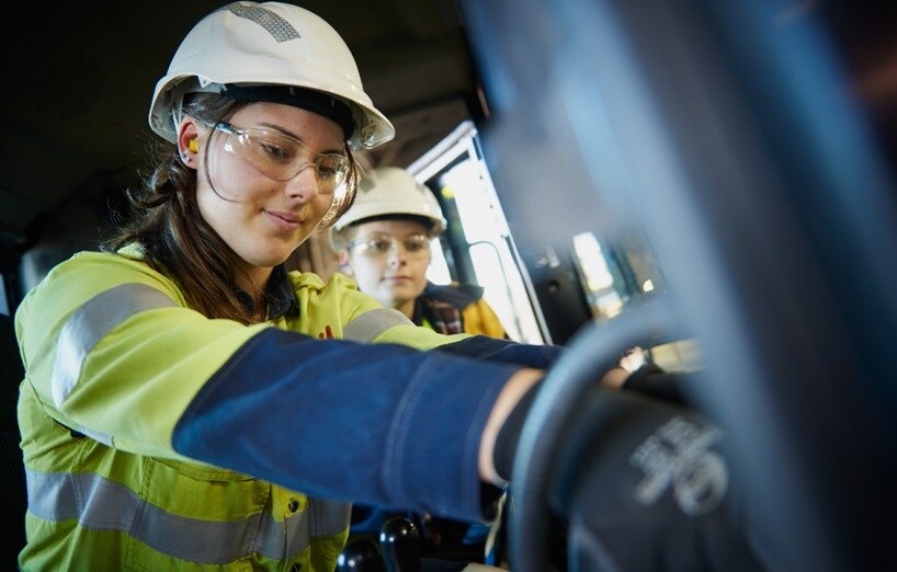 girl wearing safety gear 