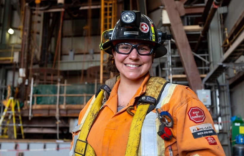 person on site