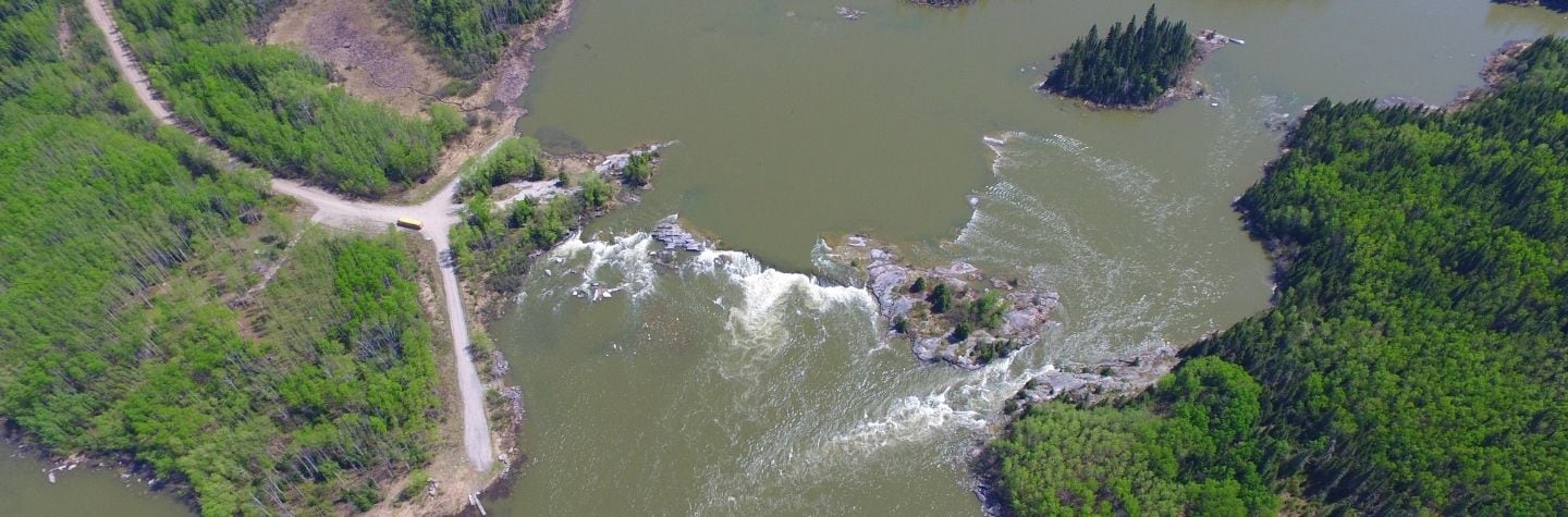 canada, river, aerial view