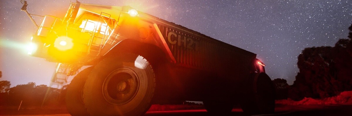 coal truck night