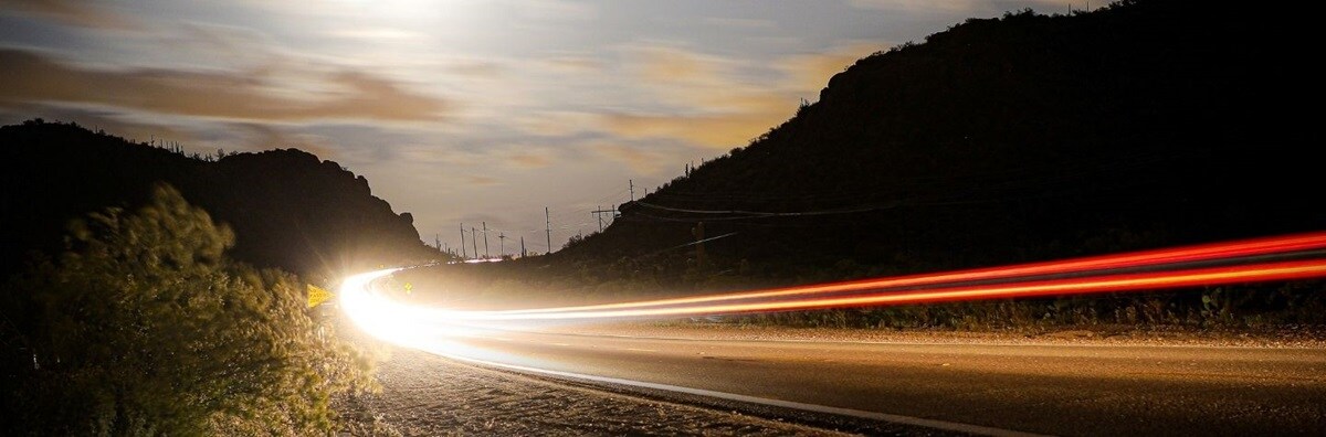 lights on road