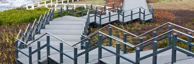 coastline with stairs