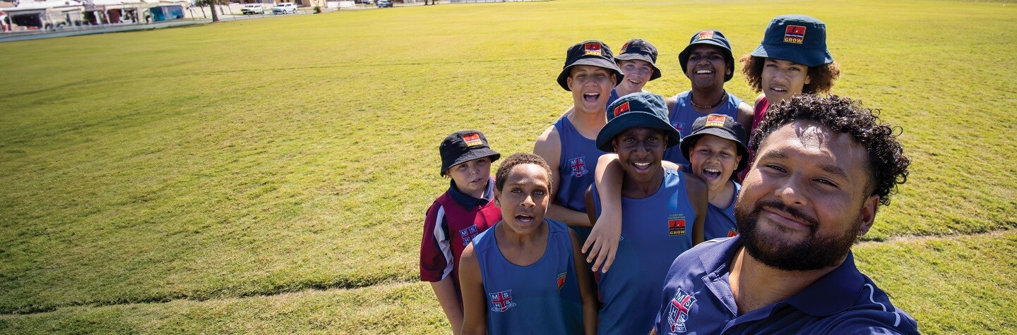 Group of people smiling