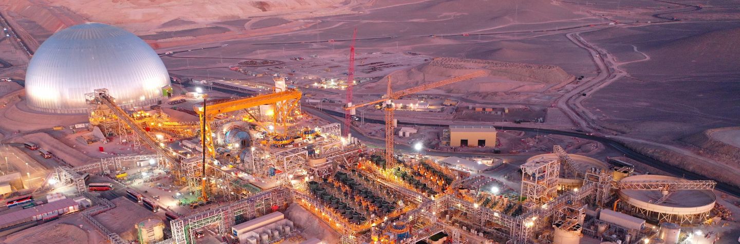 aerial photo of mining site 