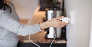 woman with plug
