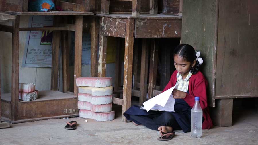 Girl learning