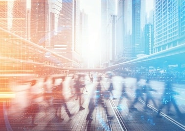 people crossing road