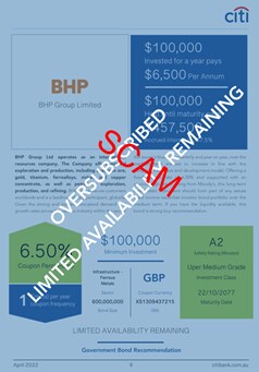 Bond scam
