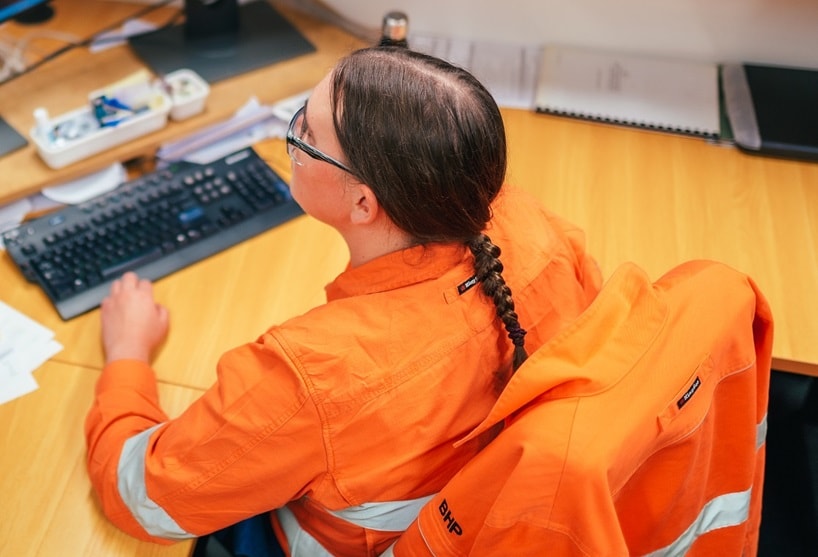 Person at desk