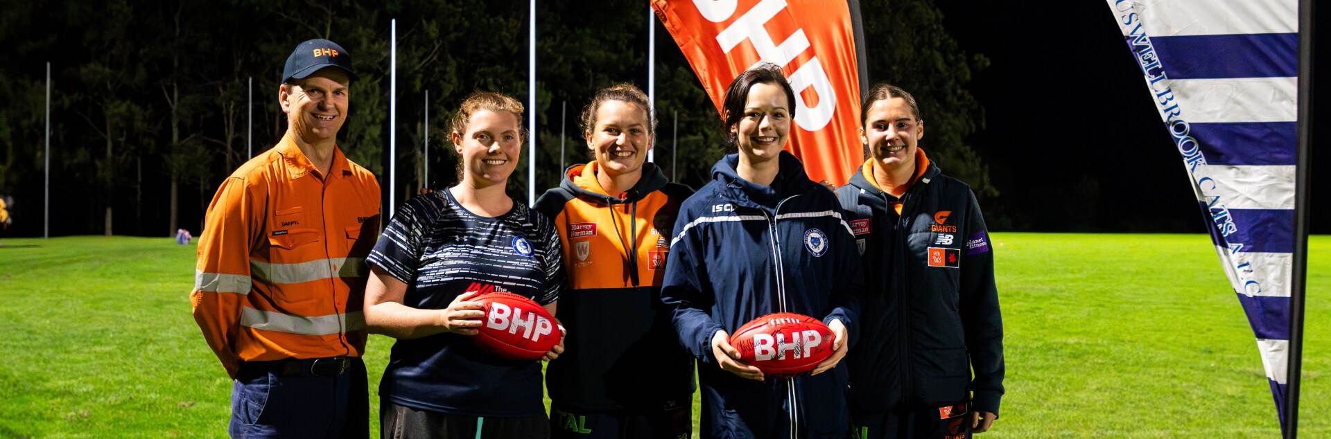 260630 AFLW training session in Muswellbrook banner for BHP news site